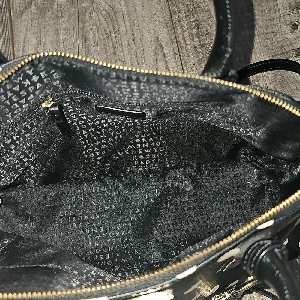 Kate Spade Rachelle Black and White Polka Dot  Satchel Women's Bag